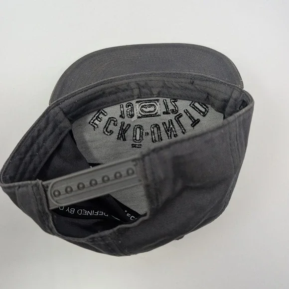 Ecko Unltd Gray Flat Brim Snapback Hat Y2K Vintage Rhino Logo 1972 - Picture 12 of 16